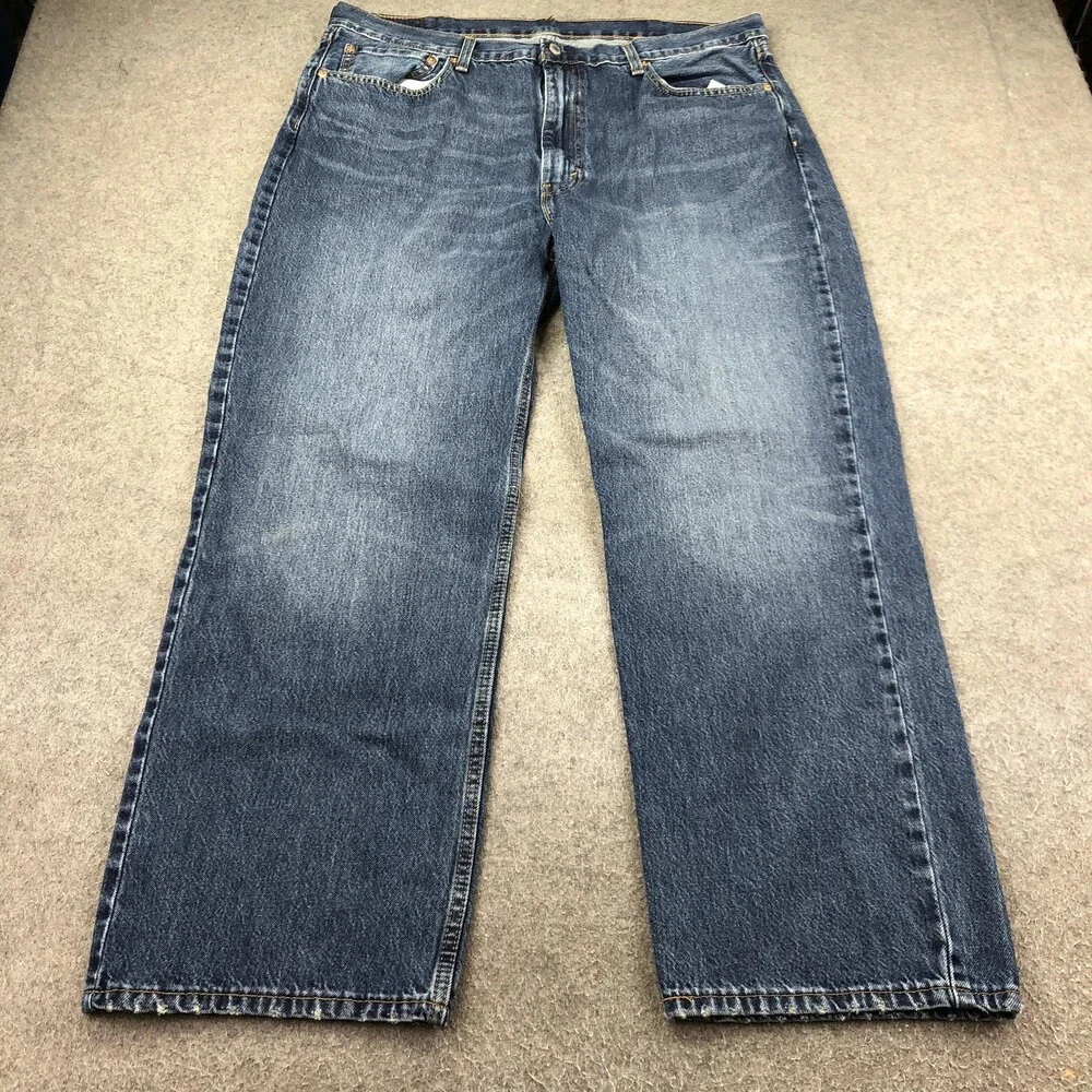 Levis 565 Jeans Mens 40x32 Blue Medium Wash Relaxed Straight Denim Pants Casual